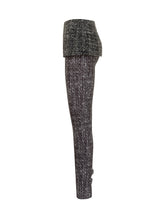 Diesel Pantaloni in Tweed Nero e Grigio con Peplum - Abbigliamento Donna | Lidia Shopping