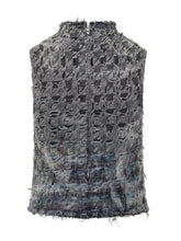 Diesel Gilet in Denim Frangiato Multitono - Abbigliamento Donna | Lidia Shopping