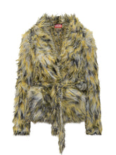 Diesel Multicolor Faux Fur Jacket with Belt - Collezione Happy Birthday | Lidia Shopping