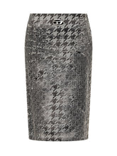 Diesel Houndstooth Distressed Pencil Skirt - Collezione Happy Birthday | Lidia Shopping