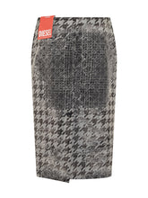 Diesel Houndstooth Distressed Pencil Skirt - Collezione Happy Birthday | Lidia Shopping