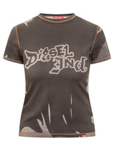 Diesel T-shirt Nera con Logo Grafico - Abbigliamento Donna | Lidia Shopping