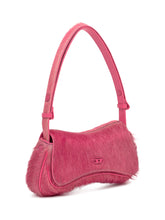 Diesel Borsa a Spalla Rosa in Pelliccia Sintetica con Logo - Borse A Spalla Donna | Lidia Shopping