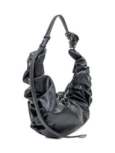 Diesel Borsa a Spalla Nera Drappeggiata con Logo Metallico - Borse A Mano Donna | Lidia Shopping