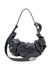 Diesel Borsa a Spalla Nera Drappeggiata con Logo Metallico - Borse A Mano Donna | Lidia Shopping