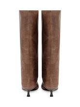 Diesel Stivali Alti in Pelle Marrone con Tacco Kitten e Punta a Punta - Collezione Happy Birthday | Lidia Shopping