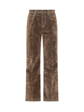 Amiri Pantaloni Marroni in Velluto a Gamba Dritta - Abbigliamento Uomo | Lidia Shopping