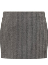 Ferragamo Minigonna in Lana Grigia - Abbigliamento Donna | Lidia Shopping
