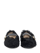 Ferragamo Ballerine in Shearling Nero con Fibbia - Collezione Happy Birthday | Lidia Shopping