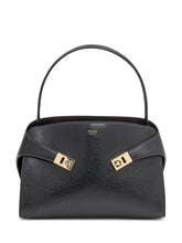 Ferragamo Black Leather Bag with Gold Details - Collezione Happy Birthday | Lidia Shopping
