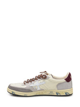 Premiata White and Grey Leather Suede Sneakers - Collezione Happy Birthday | Lidia Shopping