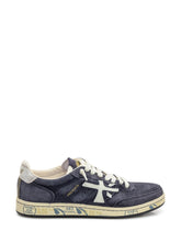 Premiata Sneakers in Suede Blu con Dettagli Bianchi - Collezione Happy Birthday | Lidia Shopping