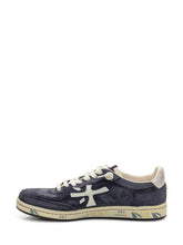 Premiata Sneakers in Suede Blu con Dettagli Bianchi - Collezione Happy Birthday | Lidia Shopping