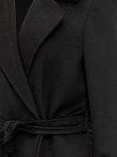 Cinzia Rocca Black Long Cashmere Coat with Belt - Collezione Happy Birthday | Lidia Shopping