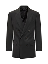 Tom Ford Giacca Doppiopetto in Lana Nera - Abbigliamento Uomo | Lidia Shopping