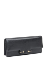 Tom Ford Black Leather Clutch with Metal Closure - Collezione Happy Birthday | Lidia Shopping