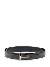 Tom Ford Cintura Marrone in Pelle con Fibbia Logo - Accessori Uomo | Lidia Shopping