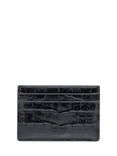 Tom Ford Porta Carte in Pelle Nera Effetto Coccodrillo - Accessori Uomo | Lidia Shopping