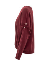 Vanisè Bordeaux Sweater with Pearl Details - Collezione Happy Birthday | Lidia Shopping