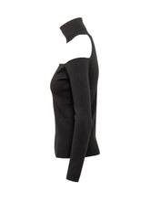 Maglia Spalle Scoperte Nera Semicouture - Abbigliamento Donna | Lidia Shopping