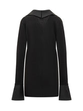 Maglia Nera con Colletto Semicouture - Abbigliamento Donna | Lidia Shopping