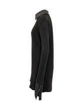 Maglia Nera con Colletto Semicouture - Abbigliamento Donna | Lidia Shopping