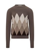 Ballantyne Brown Wool Sweater with Argyle Pattern - Ballantyne | Lidia Shopping