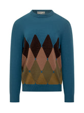 Ballantyne Blue and Brown Argyle Sweater - Ballantyne | Lidia Shopping