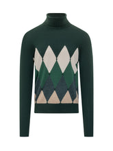 Ballantyne Green Argyle Wool Turtleneck - Ballantyne | Lidia Shopping