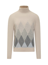Ballantyne Beige Wool Turtleneck with Argyle Pattern - Ballantyne | Lidia Shopping