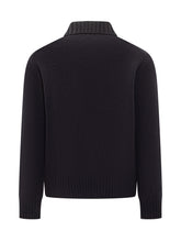 Ballantyne Blue Wool Sweater with Collar and Chest Pocket - Ballantyne | Lidia Shopping