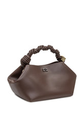 Ganni Borsa in Pelle Marrone con Manico Intrecciato - Borse A Mano Donna | Lidia Shopping