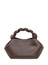Ganni Borsa in Pelle Marrone con Manico Intrecciato - Borse A Mano Donna | Lidia Shopping