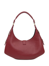 Ganni Borsa a Spalla in Pelle Rossa con Chiusura Logo - Borse A Spalla Donna | Lidia Shopping
