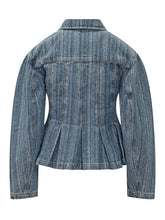 Ganni Giacca in Denim con Pieghe - Abbigliamento Donna | Lidia Shopping