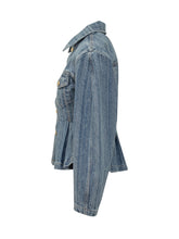 Ganni Giacca in Denim con Pieghe - Abbigliamento Donna | Lidia Shopping