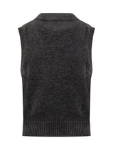 Ganni Wool Vest with Floral and Logo Design - Collezione Happy Birthday | Lidia Shopping