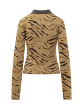 Ganni Maglia Polo Animalier a Maniche Lunghe - Abbigliamento Donna | Lidia Shopping