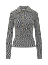 Ganni Maglia Jacquard a Maniche Lunghe con Bottoni - Abbigliamento Donna | Lidia Shopping
