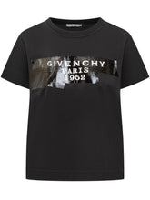 T-Shirt Givenchy Nera con Logo Paris 1952 - Abbigliamento Donna | Lidia Shopping