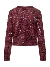 Pinko Mamma Mia Bordeaux Sequin Cardigan - Collezione Happy Birthday | Lidia Shopping