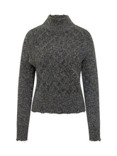 Pinko Grey Lurex Sweater with High Neck - Collezione Happy Birthday | Lidia Shopping