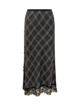 Pinko Exaltacion Checked Midi Skirt with Lace - Collezione Happy Birthday | Lidia Shopping