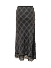 Pinko Exaltacion Checked Midi Skirt with Lace - Collezione Happy Birthday | Lidia Shopping