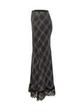 Pinko Exaltacion Checked Midi Skirt with Lace - Collezione Happy Birthday | Lidia Shopping