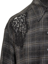 Pinko Reina Checked Shirt with Black Lace - Collezione Happy Birthday | Lidia Shopping