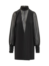Pinko Black Short Dress with Sheer Sleeves - Collezione Happy Birthday | Lidia Shopping