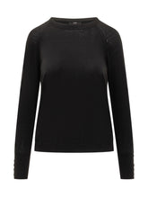 Maglia Alpha Studio Nera in Lana Sottile - Abbigliamento Donna | Lidia Shopping