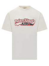 Autry x Maison Kitsunè T-Shirt Bianca con Logo - Abbigliamento Uomo | Lidia Shopping