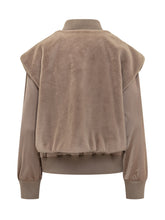 Wool Blend Bomber Jacket with Satin Sleeves Boss - Boss | Lidia Shopping